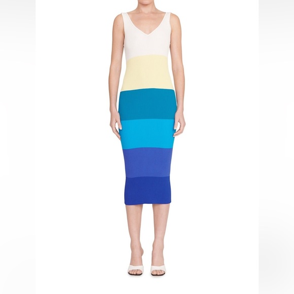 STAUD Sleeveless Midi Length Dress - Picture 1 of 2